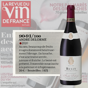 Rully Rouge 2020 André Delorme - Revue du Vin de France